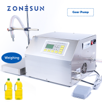 ZONESUN ZS-GP261Wกึ่งอัตโนมัติน้ำมันที่กินได้ไฮดรอลิกน้ำมันเครื่องเครื่องชั่งน้ำหนักเกียร์ขวดพลาสติกปั๊มVial Filler