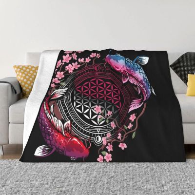 （in stock）Six-petal rosette sacred geometry Flannel Mandala blanket travel blanket sofa blanket geometric pattern（Can send pictures for customization）