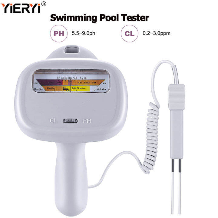 Yieryi Digital PH meter Chlorine tester Swimming Pool Tester CL2&PH tester for Spa,pools