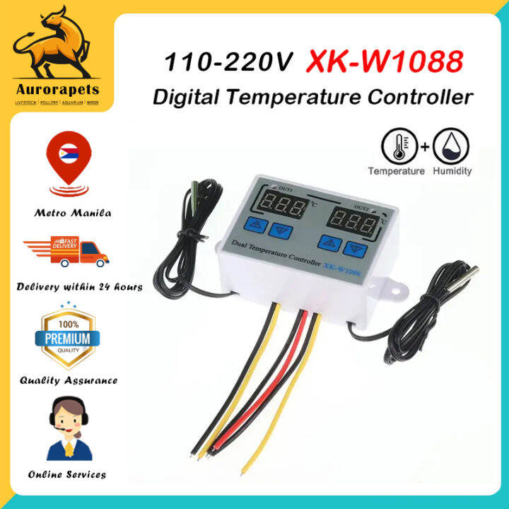 XKW1088 Automatic Incubator Thermostat Dual Digital Temperature Controller for Incubator