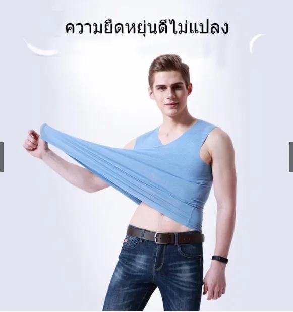 เสื้อกล้าม-เสื้อแขนกุด-เสื้อกล้ามชายคอวี-เสื้อกล้ามซับในชาย-st03