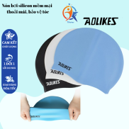 Nón bơi_ Mũ bơi Aolikes silicon chống thấm nước