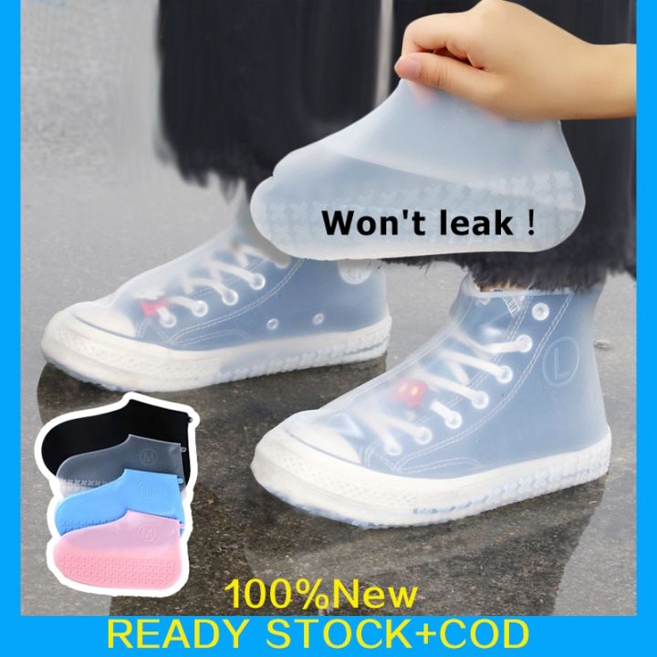 cod-ready-stock-thick-silicone-rain-cover-non-slip-outdoor-shoe-cover-waterproof-shoe-cover