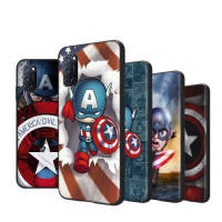 Captain America อ่อนนุ่ม เคสโทรศัพท์ หรับ VIVO Y53 Y91C Y55 Y55S Y93 Y95 Y53S Y81I Y50 Y71 Y30 Y91 V15 V11 Y81S V20 Y81 V23 V21E V21 V20I Pro SE Black ปก