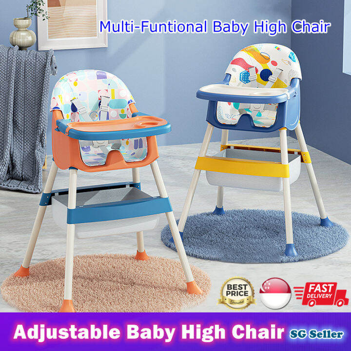 【SG Ready Stock】Multifunctional Adjustable Baby High Chair with