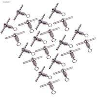 ✧ 20Pcs T-shape Fishing Swivel Fish Barrel Cross-line Brass Head Fishing Tackle