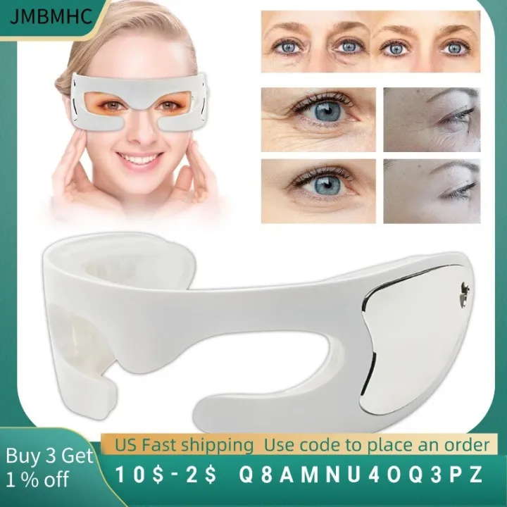 3D LED Light Therapy Eyes Mask Massager Heating SPA Vibration LED Face