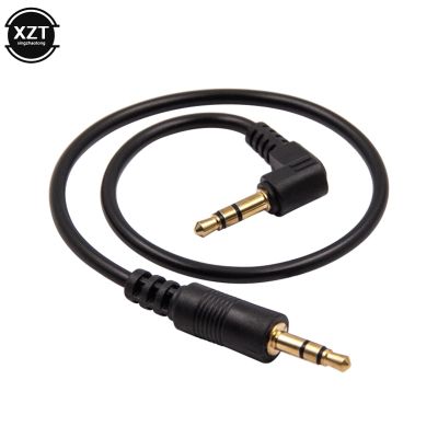 30cm NEW 3.5mm Male to Male Aux Cable Gold Plated 90 Degree Angle Stereo Audio Cable for MP3 Car Headphone Phone Speaker
