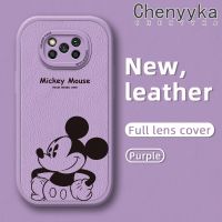 เคส Chenyyyka สำหรับ Xiaomi Poco X3 NFC Poco X3 Poco X3 Poco X3 GT เคสมิกกี้เมาส์แฟชั่นลายดีไซน์ใหม่แบบบางเคสโทรศัพท์นุ่มหนังเคสป้องกันกล้องฝาปิดด้านหลังเลนส์เต็มรูปแบบเคสกันกระแทก