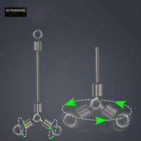 อุปกรณ์ตกปลาสำหรับตกปลาในน้ำแบบ3ทิศทางวงแหวนหมุนตัวต่อสายเบ็ด3ทิศทาง20ชิ้นต่อเดือยตกปลารูปตัวโอเดือยตกปลาตกปลาตัวเชื่อมตกปลารูปตัวโอสวิงตกปลาขายาวหมุนได้สามทิศทาง