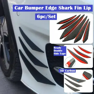  4Pcs/Set Diffuser Shark Fin Kit for Car Spoiler Wing, Auto  Parts Car Carbon Fiber Texture Decoration Front Bumper Side Canards Splitter  Fins Universal Black : Automotive