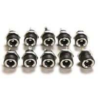 ❣✗ 5.5x2.1 3A 12v for DC Power Supply Jack Socket Female Panel Mount Connector 5.5mm 2.1mm Plug Adapter 2 Terminal types 10Pcs