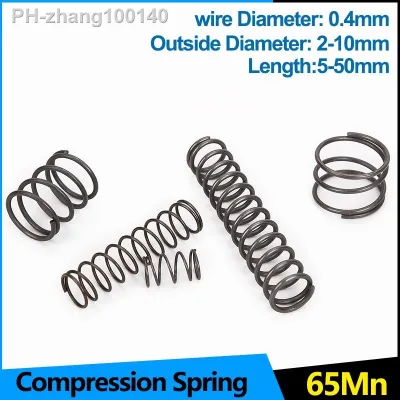 Cylidrical Helical Coil Compressed Shock Absorbing Pressure Return Small Compression Spring steel Backspring WD 0.4mm
