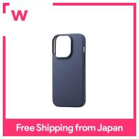 ELECOM iPhone 14 Pro Case Cover Shock Absorption [3-layer construction/Silicon/Polycarbonate/Raised material] Navy PM-A22CHVSCCNV