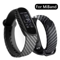 Carbon Fiber Wriststrap for Miband 7 6 5 4 3 Fashion Smartwatch Replacement Bracelet for Xiaomi Mi Band 7 Watch Strap Smartwatches