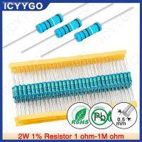 ☄◘◑ 2W 1 High Precision Metal Film Resistor Kit 0.1 3.9 4.7 10 47 100 470 1K 4.7K 47K Ohm 2 W Watt Fixed Resistance Assortment Set