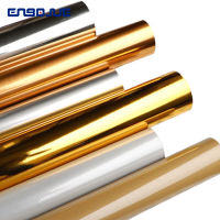 【CW】PVC Brushed Gold Wall Paper Mirror Waterproof Aluminium Foil Sticker Silver Self-Adhesive Wallpaper Furniture Renovation Film