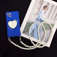 110CM Imitation Pearl DIY Mobile Phone Lanyard Handmade Bead Chain Pendant Fall Prevention Carrying Rope Lovely Key Chain