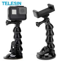 E TELESIN Jaws Flex Car Suction Cup Flexible Gooseneck Mount Holder For Gopro Hero 11 10 9 SJCAM SJ4000 SJ8 DJI OSMO 14 13