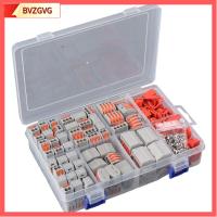 BVZGVG 115Pcs 2 3 4 5พอร์ต รวมขั้วต่อไฟฟ้า สีส้มสีส้ม สารหน่วงไฟ ขั้วต่อสายไฟ ขนาดกะทัดรัดกะทัดรัด ชุดรวม สายไฟแข็งและควั่น