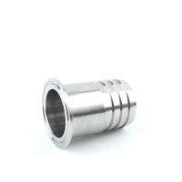 ∋ 304 Stainless steel pagoda joint straight through water pipe hose joint fittings clamp hose hygienic grade quick-loading hose