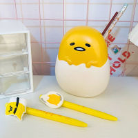 Gudetama Kawaii ปากกาความจุขนาดใหญ่ผู้ถือปากกาน่ารักสร้างสรรค์การ์ตูนเครื่องประดับหอพักนักศึกษาสก์ท็อปกล่องเก็บเครื่องเขียน