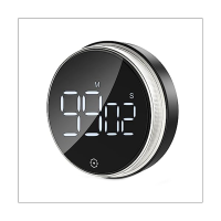 Digital Timer, Magnetic Timer for Cooking, Visual Timer with LED Display, Adjustable Volume(Battery Not Included)