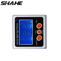 SHAHE Dual Axis Digital Inclinometer With One Sides Magnets Aluminium Alloy Electronic Protractor Digital Angle Gauge Bevel