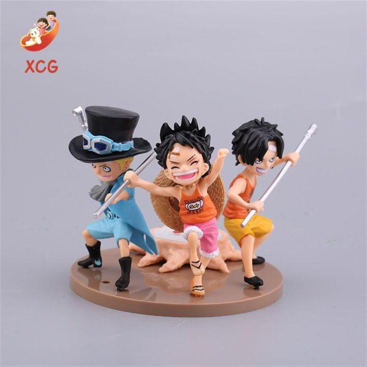 One Piece Figure - 3PCS One Piece Monkey D Luffy Ace Sabo Set PVC Action  Figure