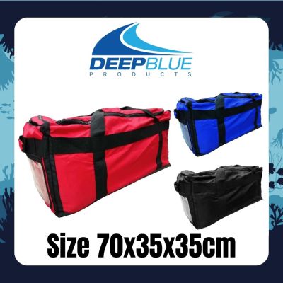 DEEP BLUE SCUBA Oversize XL Gear Bag Size 70x35x35cm scuba diving freediving snorkeling equipment RED / BLACK / BLUE