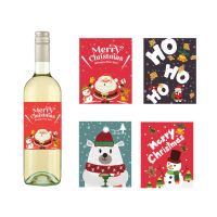 Creative Wine Bottle Stickers Christmas Party Supplies Santa Claus Wine Bottle Sticker Christmas Wine Bottle Label Funny Novelty Wine Bottle Sticker