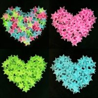 ZZOOI 100/25Pcs Luminous 3D Stars Glow In The Dark Wall Stickers For Kids Baby Rooms Bedroom Ceiling Decor Fluorescent Star Stickers