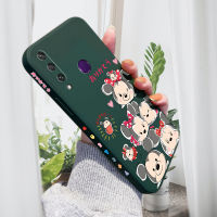 Case4you สำหรับ Huawei Y6 Y6P Pro 2019 Huawei Y6S การ์ตูนดีไซน์น่ารักลายขอบซิลิโคนแบบเต็มกรอบปกป้องเคสกล้อง