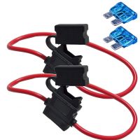 EE support  2Pcs 10 Gauge ATC Fuse Holder W/ FUSE IN-LINE AWG Wire Copper 12V Blade Universal Car Accessories Sales Fuses Accessories