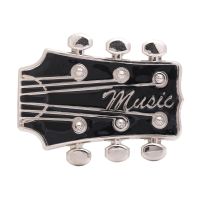 Gitar Headstock Belt Buckle Western Gesper Koboi Pria Kostum Aksesori