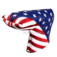 1pc USA Stars and Stripes Embroidery Putter Cover Golf Blade Putter Head Cover with Magnetic Closure