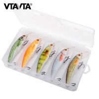 【hot】❈☬┇ VTAVTA 5pcs 5cm/7cm/9cm Fishing Set Floating Wobblers Pike Tackle Artificial Bait Crankbait