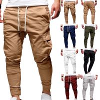 Mens Oversize Pants 2021 New Casual Solid Cargo Pants Men Trousers Drawstring Elastic Waist Joggers Men Sweatpants Streetwear