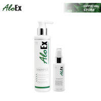 AloEx Original Shampoo + Serum 50 ml เซตแชมพูลดผมขาดร่วง และเซรั่มเพิ่มผมหนา ส่งฟรี