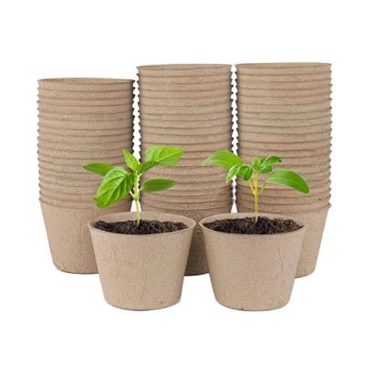 Peat Pots, 70 Pcs 4 Inch Plant Starting Pots with Drainage Holes Biodegradable Plants Pots with 20 Plant Labels