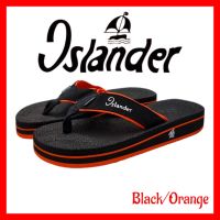 [A NEW HOT]】✅Islander รองเท้าแตะสำหรับผู้ชายสีดำ/Orange,รองเท้าแตะยางฤดูร้อนแท้