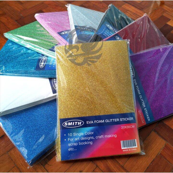 Glitter Sponge/Foam Sticker Paper [A4 size][5 10sheets/pack] Lazada PH