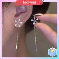 LIAOYING 3Pairs เครื่องประดับอัญมณีอัญมณี ต่างหูแม่เหล็กบำบัดน้ำเหลือง ที่เจาะรู โลหะผสมอัลลอยด์ ต่างหูแบบฝังเข็ม สร้างสรรค์และสร้างสรรค์ ทำให้ผอมเพรียว ต่างหูดอกไม้ต่างหู สำหรับผู้หญิง