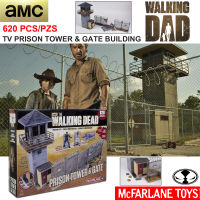 Model โมเดล ของแท้ 100% McFarlane Toys AMC จาก The Walking Dead เดอะวอล์กกิงเดด TV Prison Tower &amp; Gate Building Set ชุดหอคอยเรือนจำ และ ประตูกำแพงรั้ว 620 PCS/PZS Ver Original from Japan Figure ฟิกเกอร์ อนิเมะ การ์ตูน มังงะ Gift ตุ๊กตา คอลเลกชัน manga