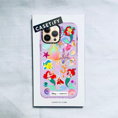 Casetify X Disney Princess Ariel เคสนิ่ม สีม่วง สําหรับ IPhone 14 13 12 11 Pro MAX Mini XS MAX XR X SE 6 6S 7 8 Plus