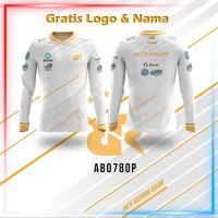 [In stock] 2023 design Kaos Kaos T-shirt Jersey Long Sleeve Gaming Antem ESPORT Fullprint 3D White/Black，Contact the seller for personalized customization of the name