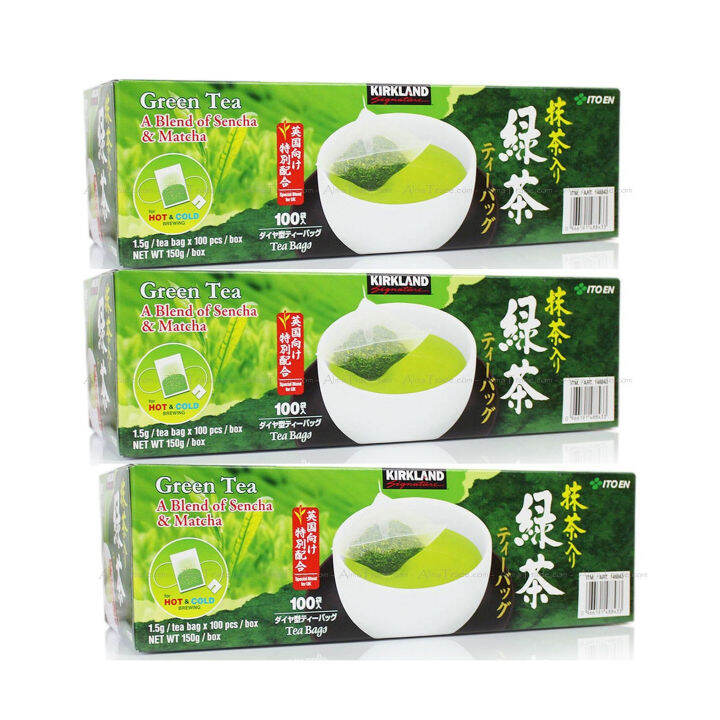 KIRKLAND SIGNATURE Ito En Matcha Blend, 100 Japanese Green Tea Leaves