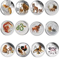 【CC】﹊♘♨  Chinese Year of The Tiger 1 Oz Painted Commemorative Coins Metal Crafts Collection