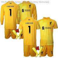 ✠♠✴ Audrey Nicholas 2122 ชุดเสื้อผู้รักษาประตู ลาย Liverpool Alisson No. 1 สําหรับเด็ก ผู้ใหญ่