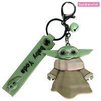 BASILBLA 14 ชิ้น/เซ็ต มินิโมเดล Star Wars ของขวัญคริสต์มาส ตุ๊กตาโมเดล พวงกุญแจ Baby Yoda h Vader Action Figure พวงกุญแจ